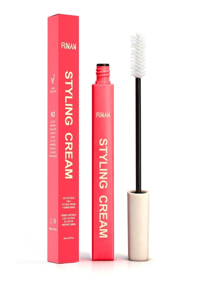 FUNAN Styling Cream for Hair, Hair Cactus Fruit 3-in-1 Styling Cream with Taming Wand for Flyaways, Frizz Control, Edge Styling, No Flaking, Slick Back Hair Products for All Hair Types 0.6 oz - Image 1